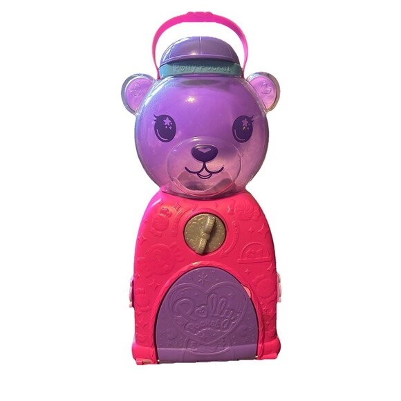 Polly Pocket Gumball Bear Playset – Purple & Pink Compact Bear Case Toy 2021 - Picture 3 of 3